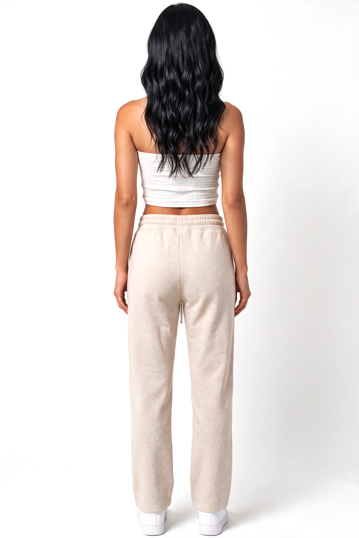 XCED : Cotton Sweatpants Beige back