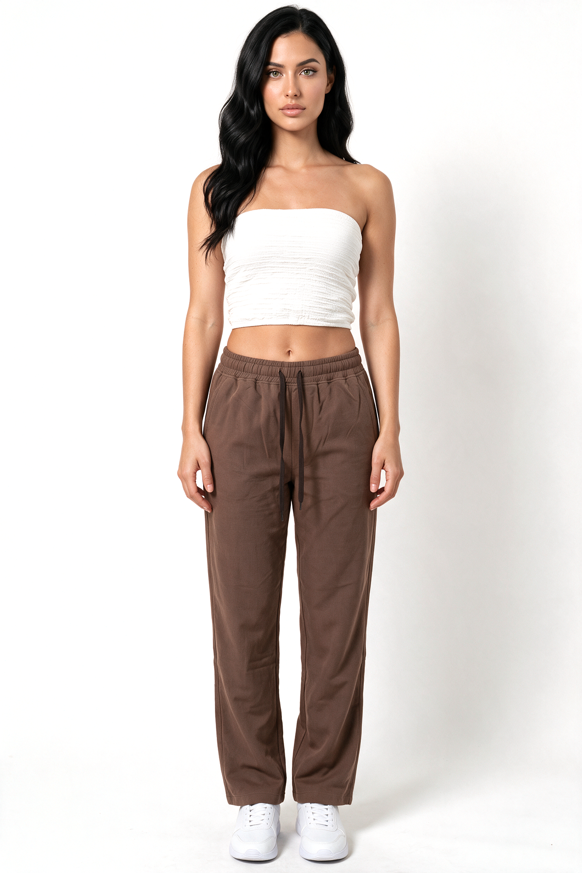 XCED : Cotton Sweatpants Brown front
