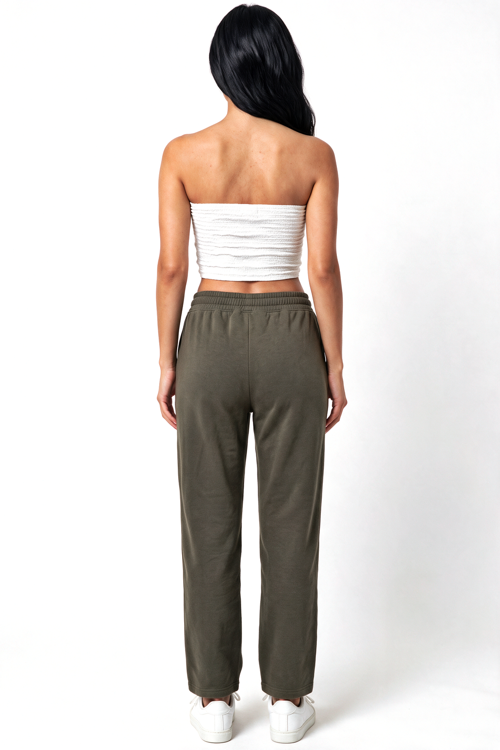 XCED : Cotton Sweatpants Dark Olive back