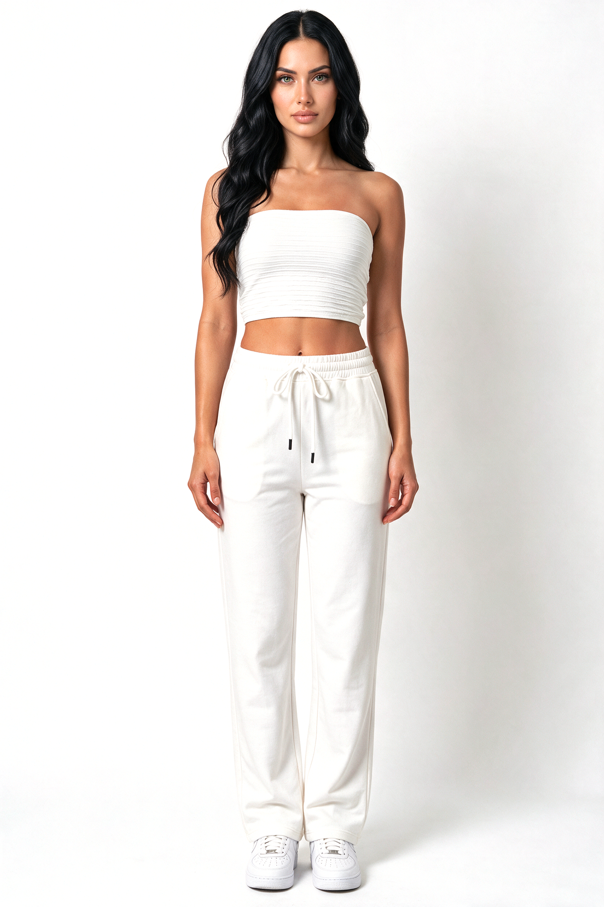 XCED : Cotton Sweatpants White front